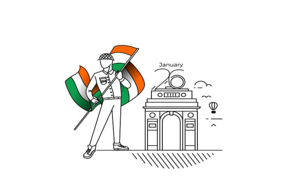 26th Of January India Republic Day. Greeting Card In Isometric Style With  Indian Gates. Vector Illustration. Royalty Free SVG, Cliparts, Vectors, and  Stock Illustration. Image 162712241.