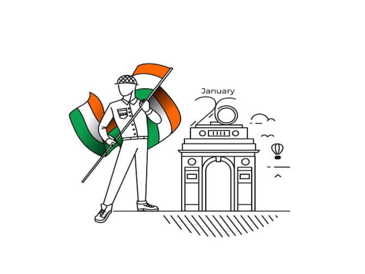 Happy India Republic Day Vector Illustration on 26 January with Indian Flag  and Gate in Holiday National Celebration Flat Cartoon Background Design  32728762 Vector Art at Vecteezy