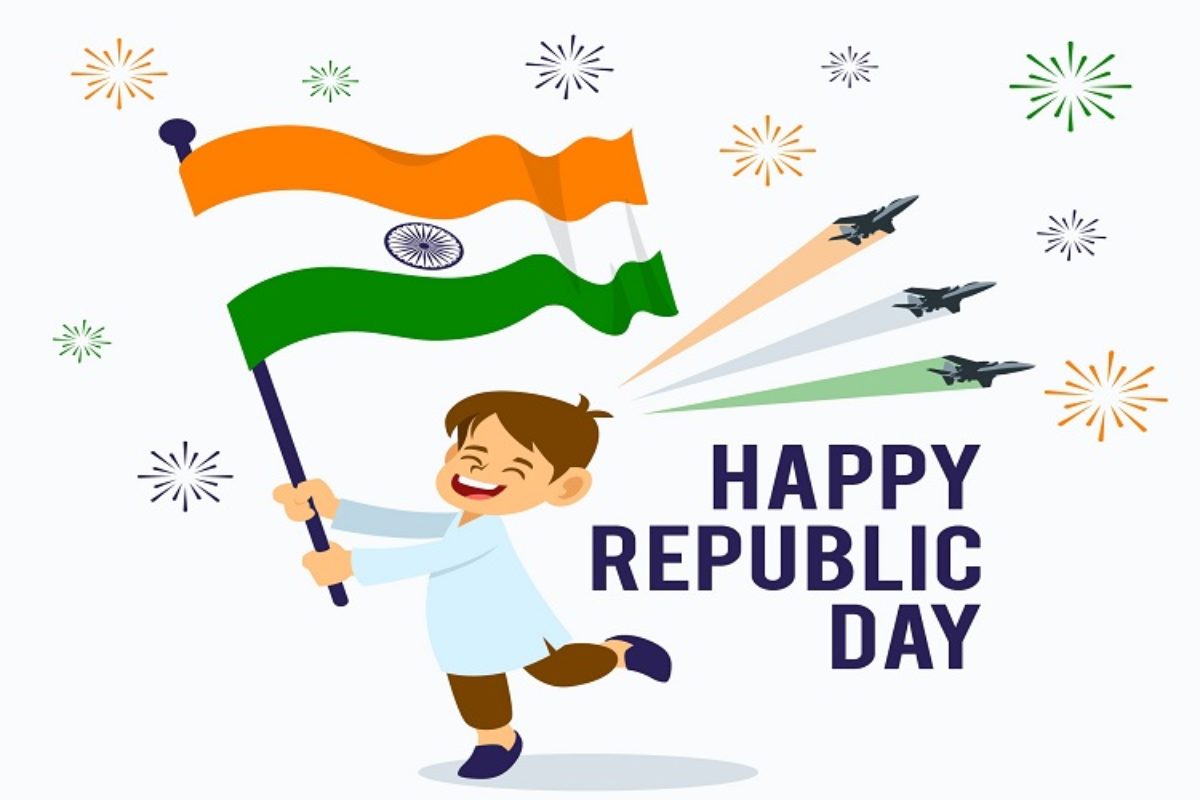 India Happy Republic Day Poster with Happy Kids 1180633 Vector Art at  Vecteezy