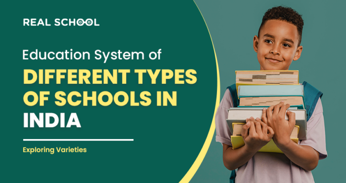 Education System of Different Types of Schools in India - The Real School